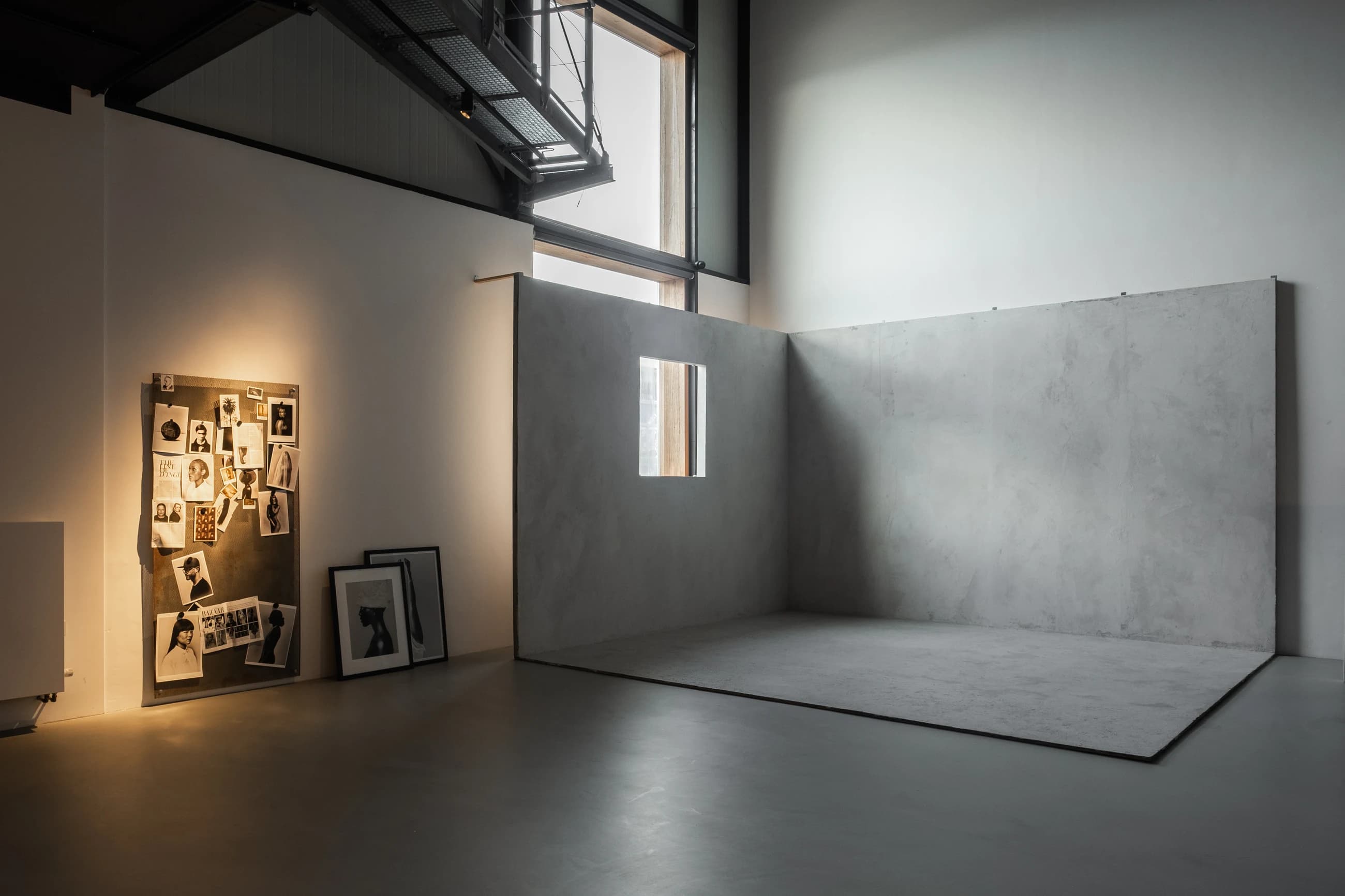 The downstairs production studio